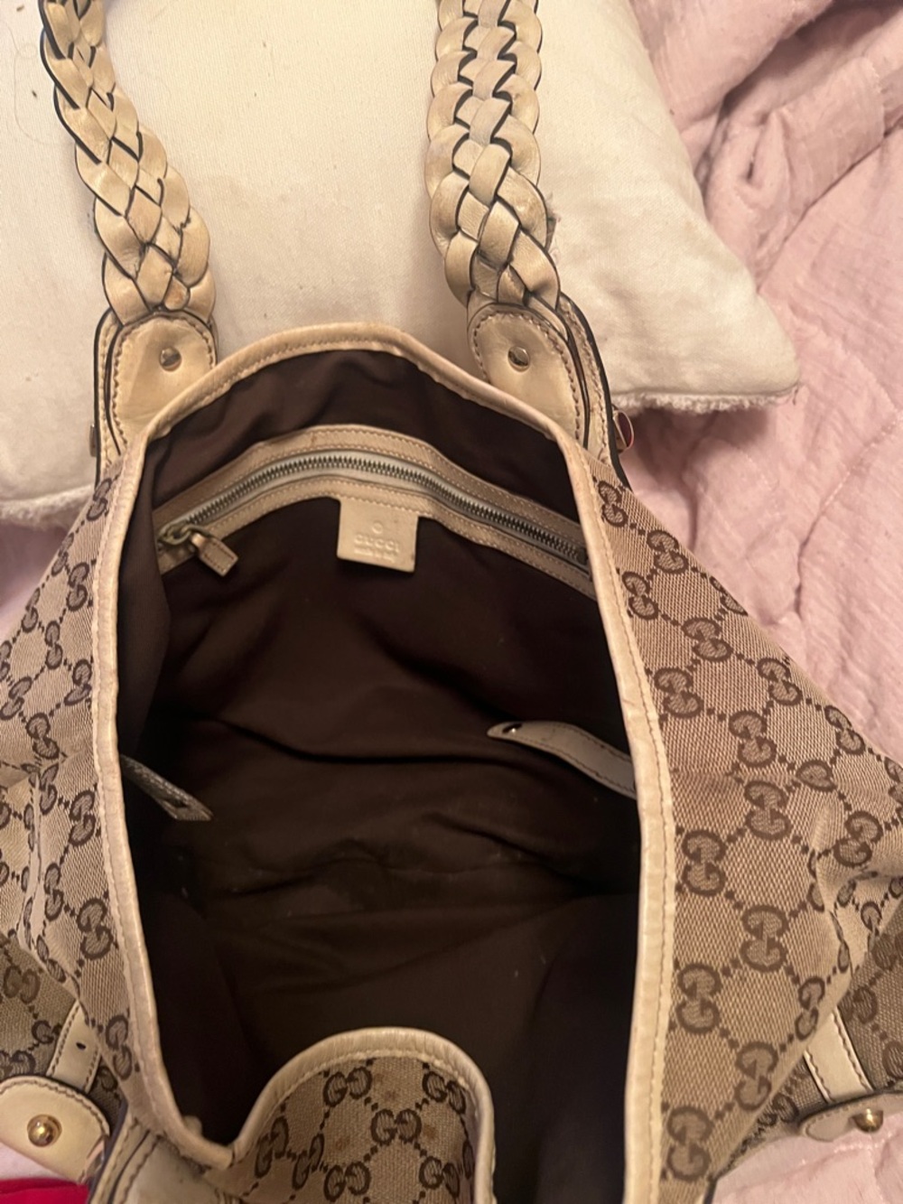Gucci Brown and tan GG canvas Gucci GG Pelham Tote - Picture 10 of 10
